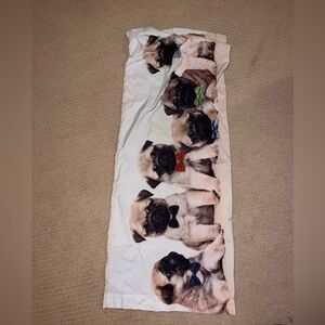 Pug print long pillow cover